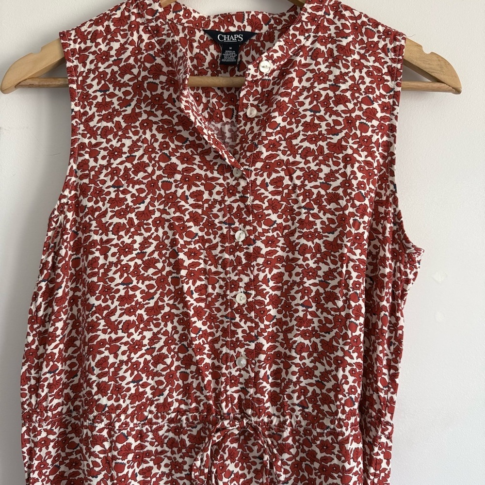 Chaps Red Floral Maxi Dress - Picture 6 of 12